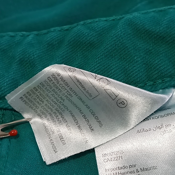 Divided H& M Raw Hem Skinny Green Jeans Size 4 - Picture 16 of 16